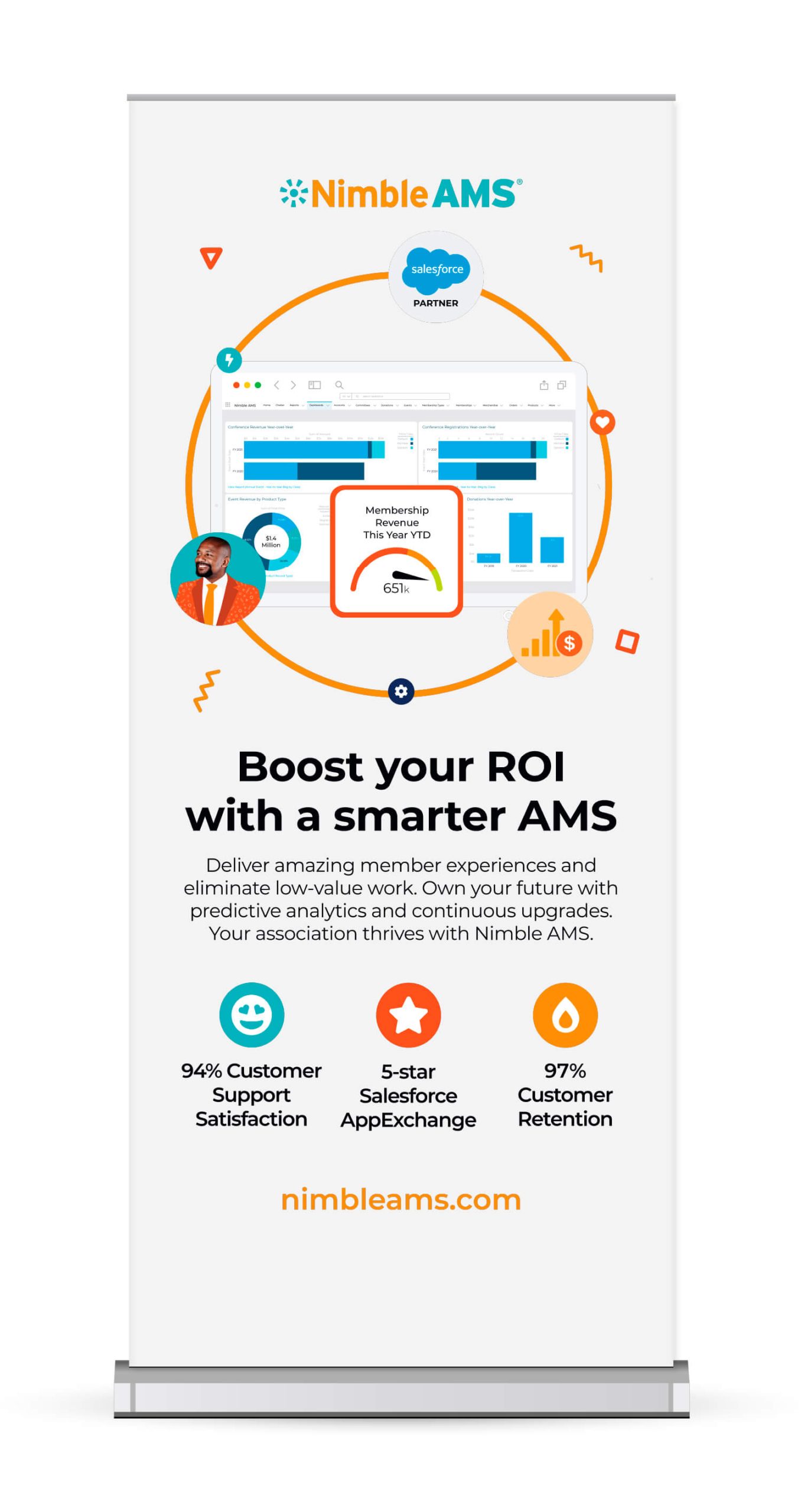 NAMS banner pull up banner